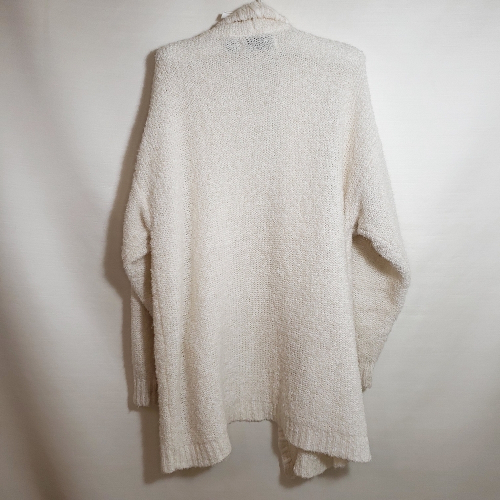 Western Connection Vintage Chunky Knit Open Oversized Cardigan Sweater Off-White - Picture 7 of 11